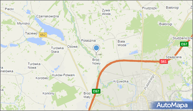 mapa Bród Stary, Bród Stary na mapie Targeo